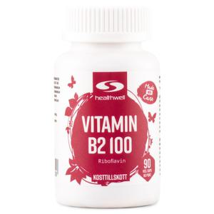 Healthwell Vitamin B2 100 90 kaps produkt bild