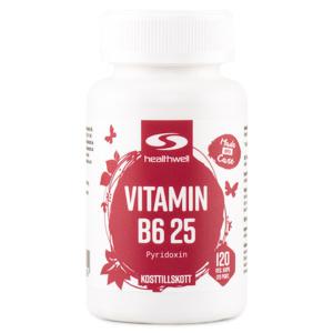 Healthwell Vitamin B6 25 120 kaps produkt bild