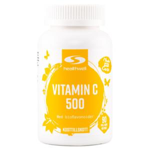 Healthwell Vitamin C 500 90 kaps produkt bild