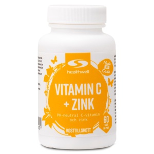 Healthwell Vitamin C + Zink 60 kapsler produktbillede