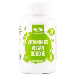 Healthwell Vitamin D3 Vegan 3000 IE 90 kaps produkt bild