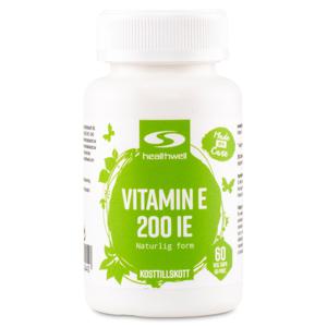 Healthwell Vitamin E 200 IE 60 kaps produkt bild