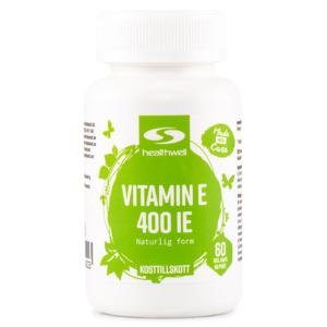 Healthwell Vitamin E 400 IE 60 kaps produkt bild