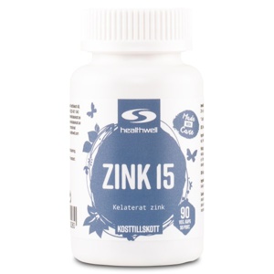 Healthwell Zink 15 90 kapsler produktbillede