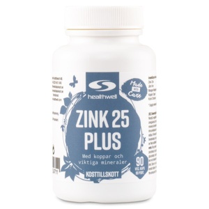 Healthwell Zink 25 Plus 90 kapsler produktbillede