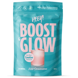 Heey! Boost & Glow Creatine + Coll-egan® Wild Strawberries 300 g produktbilde