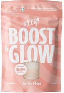 HEEY Boost & Glow Creatine + Collagen Ice Tea Peach 300 g produktbillede
