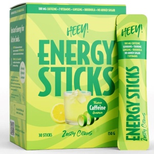 HEEY Energy Sticks Koffein+Guarana Zesty Citrus 30 sticks produktbillede