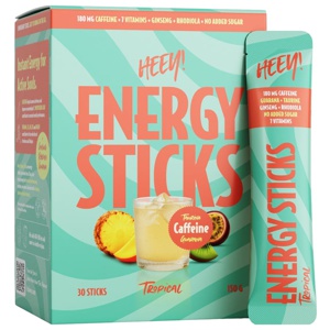 Heey! Energy Sticks Koffein + Guarana, Tropical 30 st produkt bild