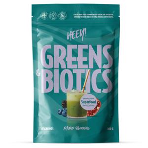 Heey! Greens & Biotics Superfood Mixade Bär 300 g produkt bild
