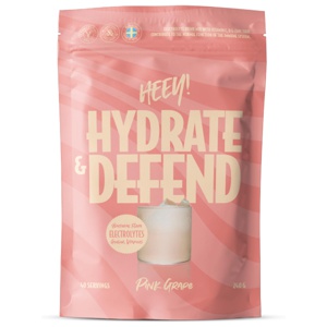 Heey! Hydrate & Defend Electrolytes + Probiotic Pink Grape 240 g produktbilde