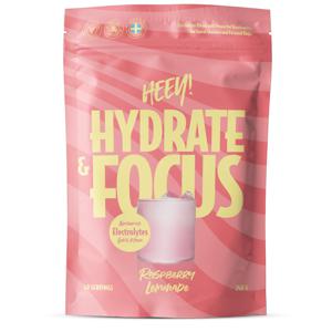 Heey! Hydrate & Focus Electrolytes Raspberry Lemonade 240 g produkt bild