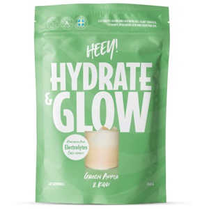 Heey! Hydrate & Glow Electrolytes + Coll-egan® Green Apple & Kiwi 240 g produktbilde