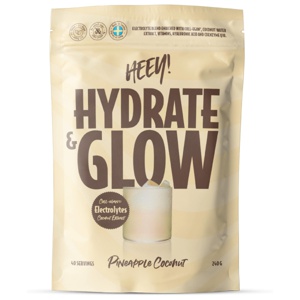 Heey! Hydrate & Glow Electrolytes + Coll-egan® Pineapple Coconut 240 g produktbilde