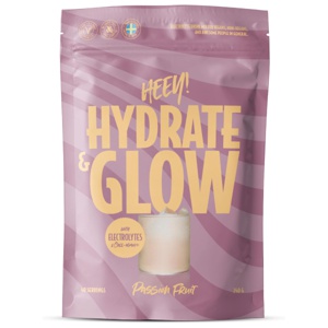 Heey! Hydrate & Glow Elektrolytter + Coll-egan®, Passion Fruit, 240 g produktbilde