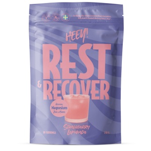 Heey! Rest & Recover Magnesium Strawberry Lemonade 210 g produktbillede