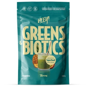 HEEY Greens & Biotics Superfood + Probiotics Tropical 300 g produktbillede
