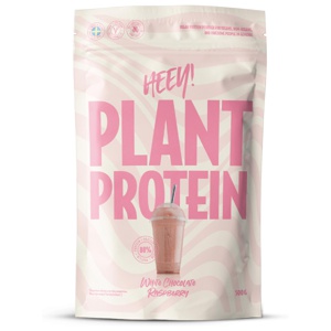 Heey! Vegansk Protein Hvit Sjokolade & Bringebær 500 g produktbilde