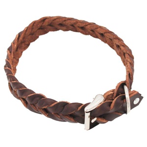 Heim Lederhalsband geflochten, braun Produktbild