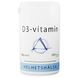 Helhetshälsa D3-vitamin 50 µg 2000 IE 200 kapslar produkt bild