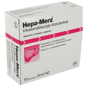 HEPA-MERZ Infusionslösungs-Konzentrat Ampullen Produktbild
