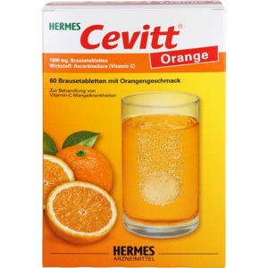 Hermes Cevitt Orange Brausetabletten, 60 St Brausetabletten Produktbild