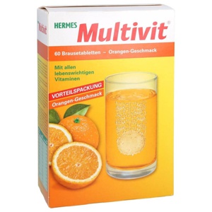 Hermes Multivit Brausetabletten, 60 St Brausetabletten Produktbild