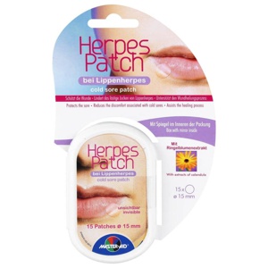 Herpes Patch bei Lippenherpes 15 mm, 15 St Pflaster Produktbild