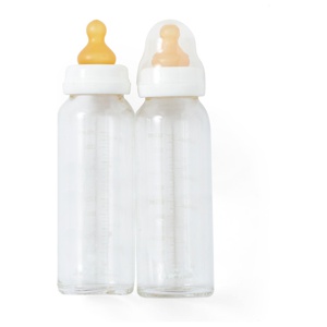 Hevea Baby Glasflaske 120 ml - 2 pak produktbillede