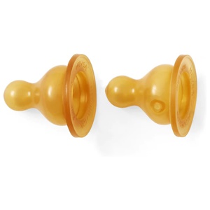 Hevea Flasknapp i Naturgummi 2 st, Slow Flow 0-3 mån produkt bild