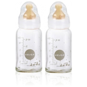 Hevea Nappflaska Glas 2-pack 120 ml produkt bild