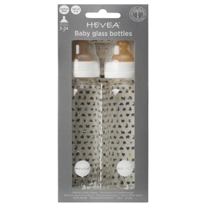 Hevea Nappflaska Glas 2-pack 240 ml produkt bild