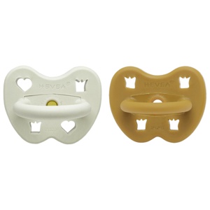 Hevea Naturgumminapp - Arctic amber 3-36 mån Ortodontisk 2-pack produkt bild