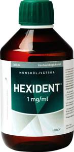 Hexident, munsköljvätska 1 mg/ml 300 ml produkt bild