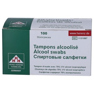 HHH Alcohol Swabs 6 x 3 cm 100 stk produktbillede