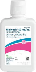 Hibiwash, kutan lösning 40 mg/ml, 125 ml produkt bild