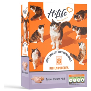 HiLife It's Only Natural Kitten Pouches 8 x 70g product image