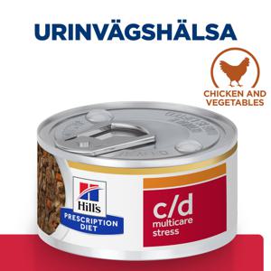 Hill’s Perscription Diet Feline c/d Multicare Stress Urinary Care Stew Chicken & Vegetables 82 g produkt bild