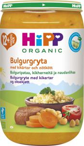 HiPP Bulgurgryta kikärtor och kött 12 mån 250g produkt bild