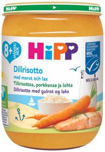HiPP Dillrisotto Morot & Lax 8m 190 g produkt bild
