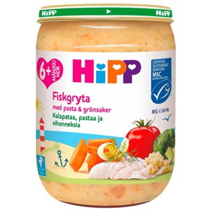 HiPP Fiskgryta med pasta & grönsaker 6M 190 g produkt bild