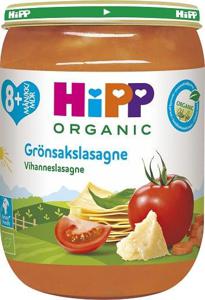 HiPP Grönsakslasagne 8M 190 g produkt bild