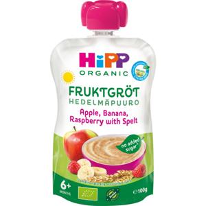 HiPP Klämmis Gröt Äpple Banan & Hallon 100g produkt bild