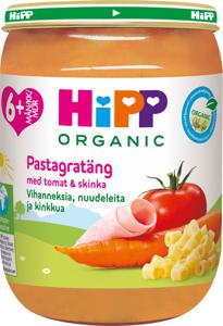 HiPP Pastagratäng med tomat & skinka 6 mån 190 g produkt bild