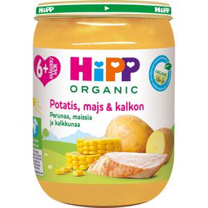 HiPP Potatis Majs & Kalkon 6M 190 g produkt bild