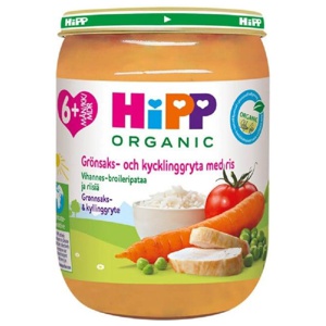 HiPP Grönsaks- och kycklinggryta med Ris 6M 190 g produkt bild