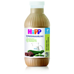 Hipp Sondennahrung Rind & Zucchini-Gemüse Kunststoff Fl, 12X500 ml Flaschen Produktbild