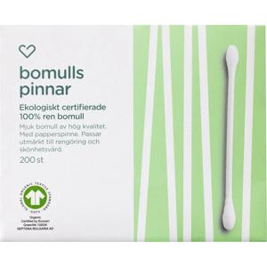 Hjärtats Eko Bomullspinnar 200 st produkt bild