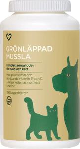 Hjärtats Grönläppad mussla för hund och katt 100 tabletter produkt bild