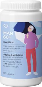 Hjärtats Multivitamin Man 60+ Tablett 100st produkt bild